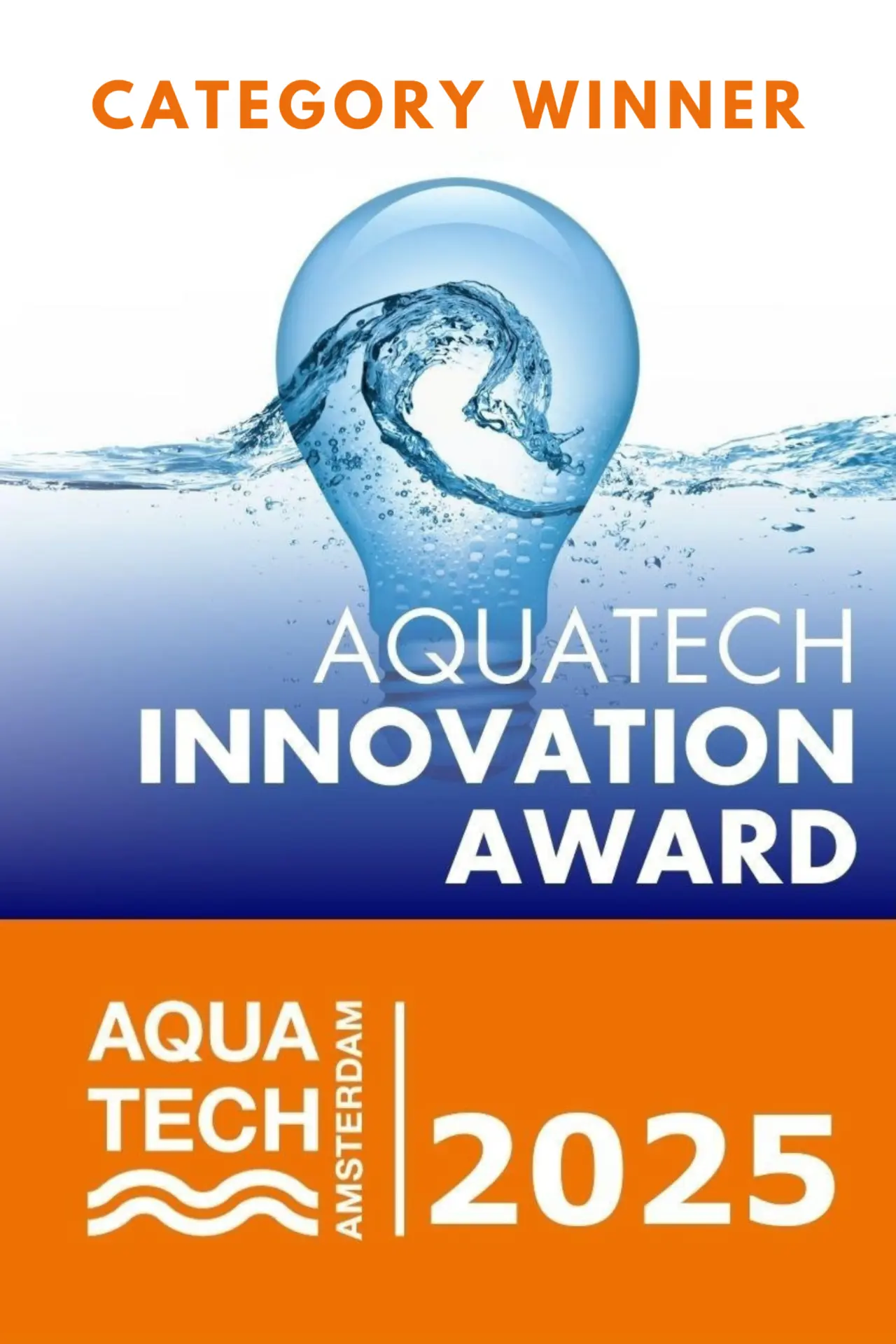 Aquatech Innovation Award 2025 Category Winner — award received by RN Solutions for its membrane distillation technology